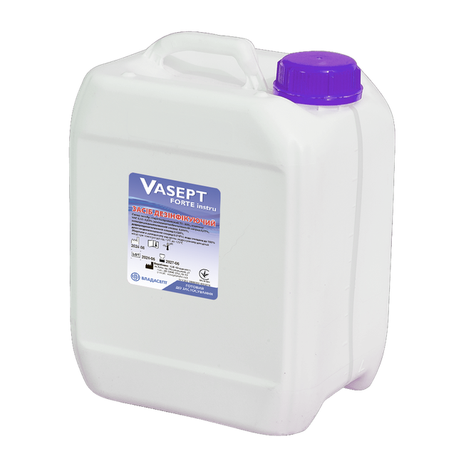 Засіб дезінфікуючий «VASEPT forte instru», каністра, 5000 мл